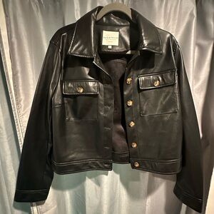 Bagatelle Faux Leather Pocket Shacket Excellent Condition